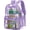 Purple, variant on Clear Backpack Heavy Duty Large Capacity PVC Transparent Waterproof Bag for School Stadium College