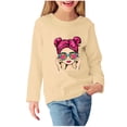 thumbnail image 1 of Birdeem Robe de Fille Fleurie Imprimée Col Rond Chandail pour Filles Chandail à Capuchon pour Enfants Haut Brodé Fleur, 1 of 5
