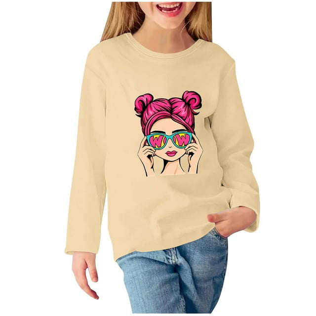 Birdeem Robe de Fille Fleurie Imprimée Col Rond Chandail pour Filles Chandail à Capuchon pour Enfants Haut Brodé Fleur