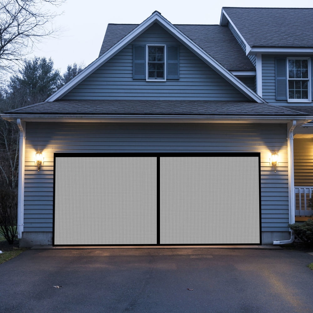 Garage Screen Doors - Self-Seal Keeps Bugs Out; Breeze in - Hands Free, Pet & Kid Friendly-Screen Fits Double Garage Door Opening up to 13 Feet Wide x 6.6 Feet Tall