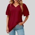 thumbnail image 2 of Womens Summer Tops Large Long Sleeve Shirt Women Warm T Shirt Women Taupe Womens Ladies Sweatshirt Hoodie plus Color Tops Polyester Blend Shirts Puff Long Sleeve Blouse 5x Tee Blouse Blank L, 2 of 8