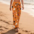 thumbnail image 4 of Halloween Pajama Pants Women Halloweens Cute Print Pjs Pants Plush Pajama Bottom Puls Size Dance Bottoms, 4 of 7
