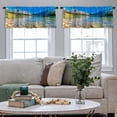 thumbnail image 5 of LALILO Kitchen Curtain Valance Monochrome Fruit Decorative Rod Pocket Window Curtain 52"x 18" Set of 2, 5 of 7
