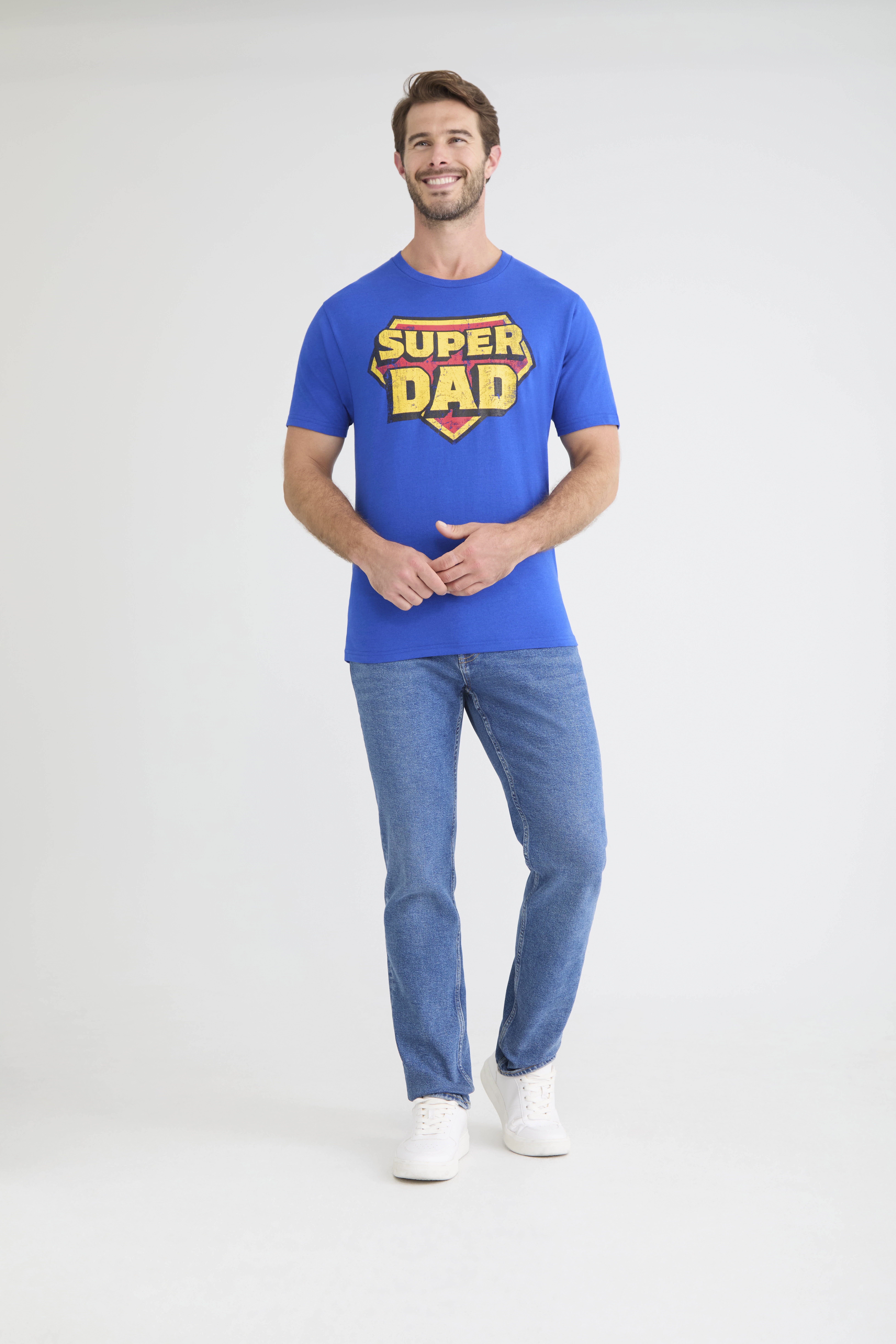 Men's and Big Men's Father's Day Super Dad Graphic Tee Shirt from Way to Celebrate, Sizes S-3XL