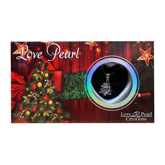 Christmas Tree Love Pearl Creations Christmas DIY Kit Cultured Necklace Set with Stainless Steel Chain 16"