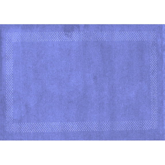 Ahgly Company Machine Washable Indoor Rectangle Abstract Blue Contemporary Area Rugs, 3' x 5'