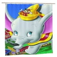 thumbnail image 2 of Dumbo Shower Curtain Cartoon Art Bath Shower Curtains with 12 Hooks, Waterproof Washable Polyester Bathroom Home Decor Set 72x72 Inch, Plastic, 2 of 8