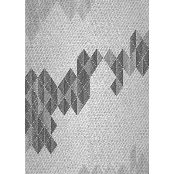 Ahgly Company Machine Washable Indoor Rectangle Transitional Gunmetal Gray Area Rugs, 4' x 6'