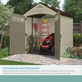 thumbnail image 6 of Suncast Vista 7 x 7 ft. Storage Shed for Gardening Tools, Light Cobblestone, 6 of 9