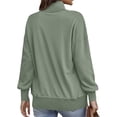thumbnail image 5 of Womens-Button-Henley-Pullover-Sweatshirt-Casual-Mock-Neck-Long-Sleeve-Fleece-Tops-with-Pocket, 5 of 5