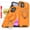 Orange, variant on Kryonix for iPhone 11 6.1'' Case with Screen Protector,Dual-Layer Hybrid Military Grade Shockproof Protective Cover,Magnetic Rotated Ring Kickstand, with Slide Lens Protection,Red