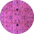 thumbnail image 1 of Ahgly Company Indoor Round Oriental Purple Industrial Area Rugs, 3' Round, 1 of 4