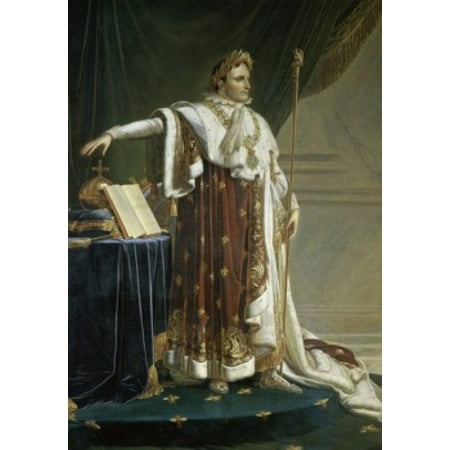 Napoleon en Costume  Anne-Louis Girodet de Roucy-Trioson (1767-1824French) Muse Girodet Montargis France Stretched Canvas - Anne-Louis Girodet de Roucy-Trioson (18 x 24)