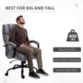 thumbnail image 3 of Vinsetto Big and Tall Executive Office Chair 484lbs, Light Gray, 3 of 9