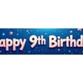 thumbnail image 5 of LUUFILx Happy 9th Birthday Banner Backdrop for Kids Party Decoration Supplies Background Photography Props Celebration Décor, 5 of 8
