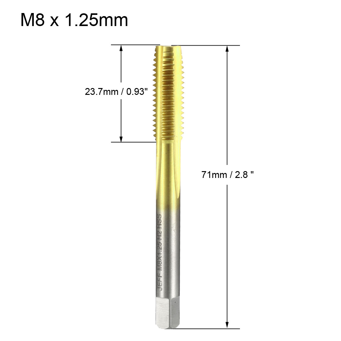 38mm HSS Metric Tap M38 X 1.50 Pitch - High Speed Steel Threading Tool