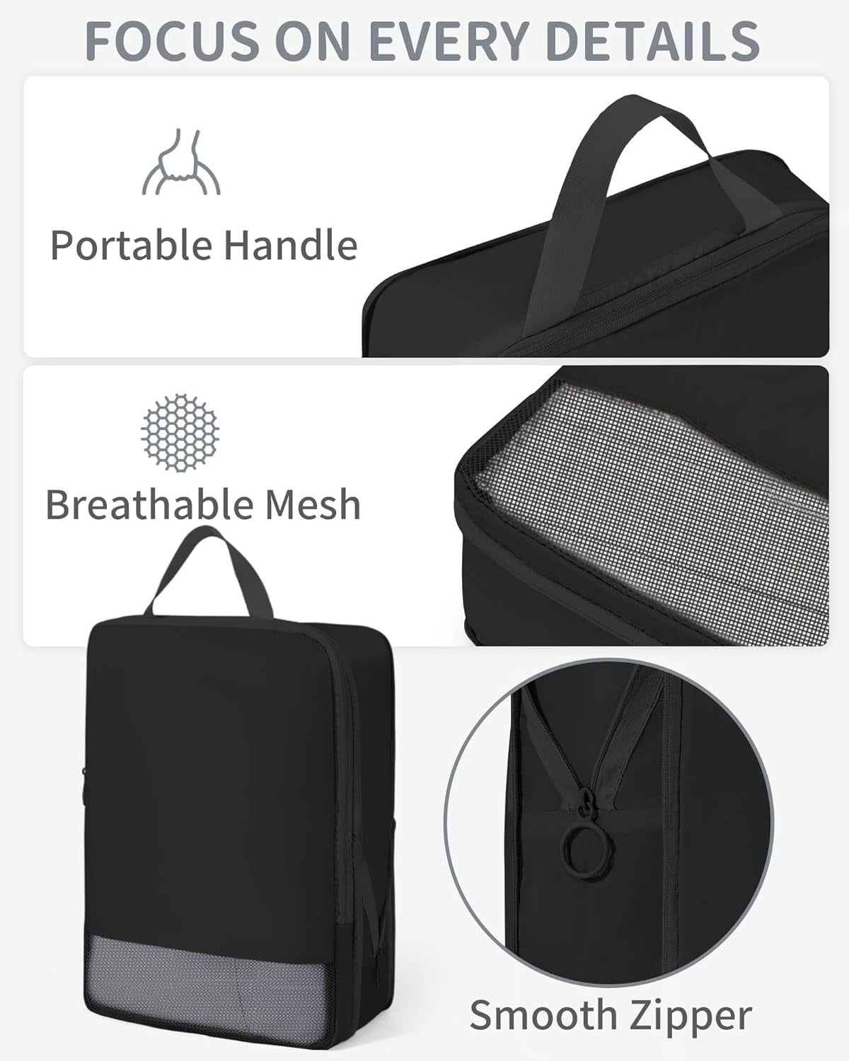Compression Packing Cubes 11 Set, Suitcase Organizers, Luggage Organizer Bags for Storage, Extendable Packing Cubes for Travel Compression, Travel Essentials