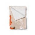 thumbnail image 2 of Retro Soft Flannel Fleece Blanket, Fox with Skirt and Polka Dotted Socks Holding a Flower on a Pastel Toned Background, Cozy Plush for Indoor and Outdoor Use, 50" x 60", Multicolor, by Ambesonne, 2 of 5