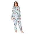 thumbnail image 2 of FORMRS Onesies Pajama for Adults Unisex Hoodie Winter Jumpsuit One Piece Sleepwear, Sizes S-2XL, Snowy Christmas Pattern, 2 of 7