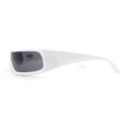 thumbnail image 3 of Monolens Narrow Shield Cyclops Wrap Robotic Plastic Sunglasses White - Black, 3 of 4
