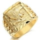 thumbnail image 1 of Anillo Punk Rock Eagle Chapado En Oro De 18 Quilates De Plata Esterlina 925 De Hip Hop De Lujo/Color Tamaño 6-12 Joyería De Dedo, 1 of 3