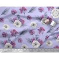 thumbnail image 2 of Soimoi polyester Crepe Fabric Leaves,Succulent & Anemone Flower Print Fabric by the Yard 42 Inch Wide, 2 of 3
