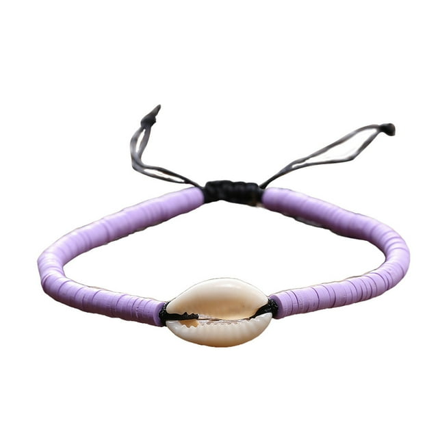 1 Ensemble de Bracelets Tressés, Bracelet Confortable Fait Main, Accessoire de Mode Exotique pour Adolescentes, pour Robe Quotidienne, Violet