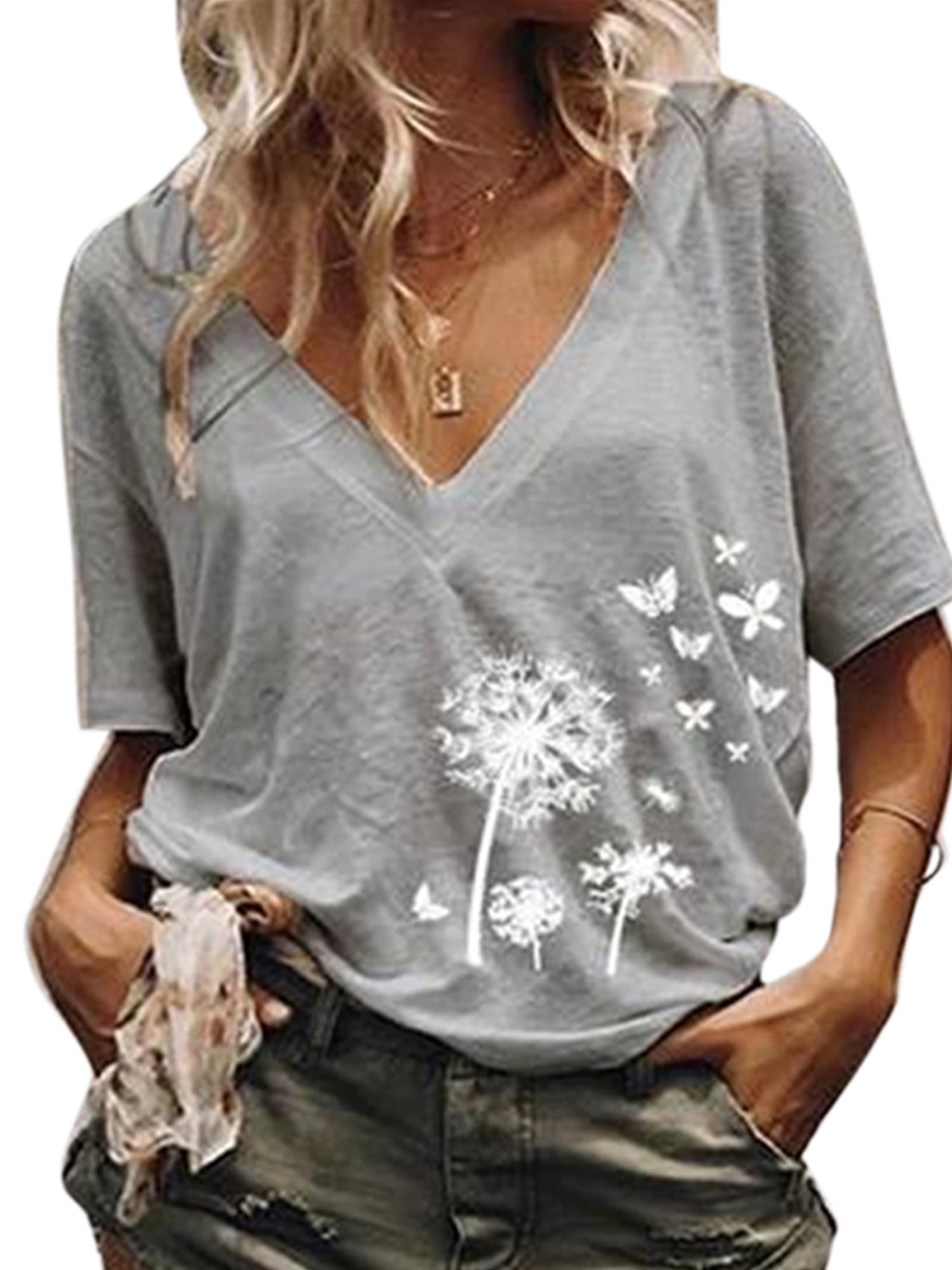 baggy v neck t shirts