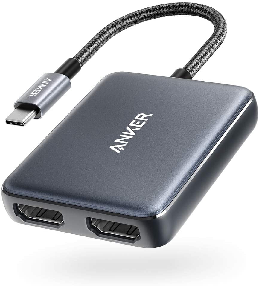 Vriendelijkheid Paragraaf tempo Anker Portable USB C Adapter USB C to Dual HDMI Adapter ,Supports 4K@60Hz  and Dual 4K@30Hz, for MacBook - Walmart.com