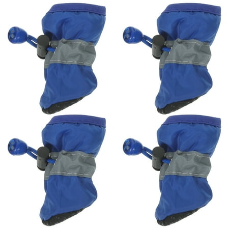 HOMEMAXS 4 Pcs Puppy Rain Boots for Small Dog Shoes Hot Pavement Paw Cleanliness