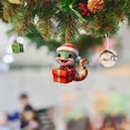 thumbnail image 1 of Xihbxyly Colgante Navideño con Diseño de Serpiente y Gorro Navideño, Versátil para Decorar El Coche y El Hogar, Fácil de Instalar, con Un Toque Festivo, Juego de 2 Piezas, Ideal para Todas Las Edades, 1 of 5