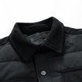 thumbnail image 6 of Black and&nbsp;Friday BVnarty Men's Slim Fit Trucker Jean Jacket with Corduroy Collar Winter Warm Fleece Lined Quilted Black Denim Trucker Coats Black M, 6 of 8