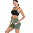 thumbnail image 5 of DODOING High Waist Workout Butt Lifting Yoga Shorts for Women Tummy Control Running Athletic Non See-Through Gym Casual Elastic Short Pants-Smooth Butt, Black/ Purple/ Army Green/ Navy Blue, 5 of 7