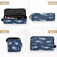 thumbnail image 5 of Curling Iron Storage Bag Hair Tools Travel Bag Heat Resistant and Portable Dark Blue Dolphin Cartoon, 5 of 8