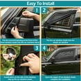 5 Packs Car Window Screens Mosquito Net for Camping Breathable Mesh Baby Car Window Cover for