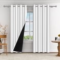 thumbnail image 2 of Aofoto Blackout Energy Efficient Curtain Grommet Curtain 2 Panel, 42"x96", White, 2 of 5