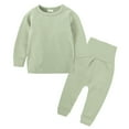 thumbnail image 3 of Toddler Kids Babys Girls Boys Spring Winter Solid Long Sleeve Pants Hoodie Sweatshirt Sleepwear Set Outfits Clothes Size 1-2 Years, 3 of 3