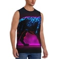thumbnail image 2 of Kdxio Futuristic Purple Panther A、 for Men's Muscle T-shirt,Sleeveless for Workout Running Athletic Gym Lounge Casual, 2 of 5