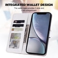 thumbnail image 3 of Cute Cartoon Wallet Phone Case for iPhone XR, with Card Holder Soft PU Leather Kickstand Cover for Men and Women Magnetic Shockproof Protective with Lanyard for iPhone XR, Gray, 3 of 9