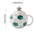 thumbnail image 3 of EGNMCR Football Themed Mug With Lid Spoon Gift Box Cute Ceramic Coffee Tea Cup A Great Gift For Sports Fans Ceramic cup, 3 of 7