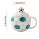 thumbnail image 3 of Football Themed Mug With Lid Spoon Gift Box Cute Ceramic Coffee Tea Cup A Great Gift For Sports Fans, 3 of 7