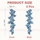 thumbnail image 2 of Uxcell 2Pack Parches de Aplique de Strass, 13x4Pulgadas Parches de Bordado de Encaje Azul Claro Coser en Strass Cuentas para Hacer Vestidos Decoración de Banquete de Boda y Noche, 2 of 6