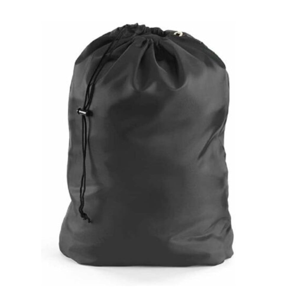 Holds Approximately 40 lb Black Heavy Duty Jumbo Sized Nylon Laundry Bag 