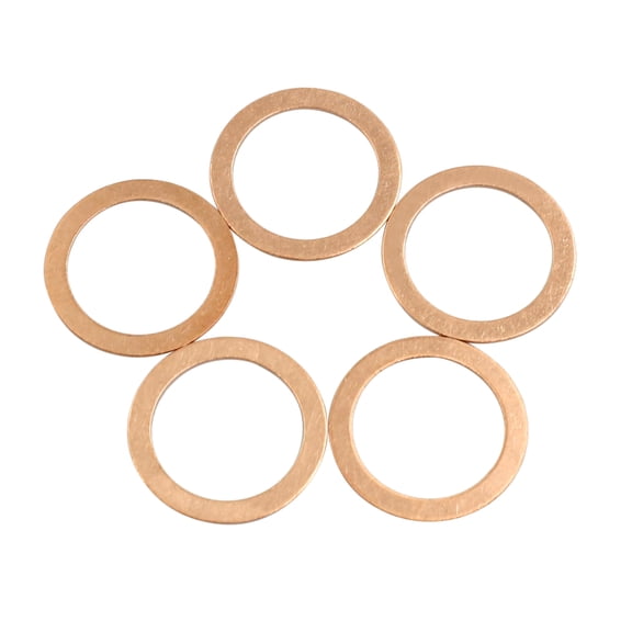 5pcs 24mm Inner Diameter Copper Washers Flat Sealing Gaskets Ring