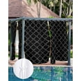 thumbnail image 7 of Outdoor Curtains for Patio Abstract Black White Diamond Plaid Texture Waterproof Privacy Outside Curtains with Tiebacks Grommet Top Pergola Curtains for Porch Cabana Gazebo 2 Panels, 54x108 inch, 7 of 7