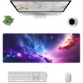 thumbnail image 4 of Colorful Night Sky Extended Big Mouse Pad Large,XL Gaming Mouse Pad Desk Pad,31.5x11.8inch Long Computer Keyboard Mouse Mat Mousepad with 3mm Non-Slip Base for Home Office Work, 4 of 6
