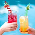 thumbnail image 4 of Fruit Straws DFCROMI con purpurina, 24 obsequios para fiestas infantiles y 2 cepillos, 4 of 7
