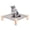 Grey Grid, variant on Pozico Elevated Pet Hammock, Wooden Frame Breathable Mesh with White Diamond Pattern, Portable for Small Cats Dogs Indoor Outdoor Use