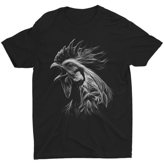 Rooster Farm Funny Animal Farmer Gift Shirt Unisex, Realistic Chicken Tee, Barnyard Outfit, Poultry Lover Gift
