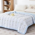 thumbnail image 4 of Ohufall Cooling Comforter Cotton Comforter Summer Bedding Thin Lightweight Washable Quilt Core Soft Breathable For Student Use, 4 of 6